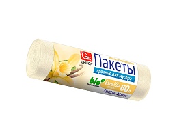 Мешки для мусора 60 л, ароматизированные, Ваниль, бежевые, в рулоне 20 шт., ПНД, 9 мкм, 650х550 мм, GRIFON Aroma, 101-023 V в Казани