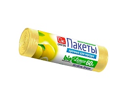 Мешки для мусора 60 л, ароматизированные, Лимон, желтые, в рулоне 20 шт., ПНД, 9 мкм, 650х550 мм, GRIFON Aroma, 101-023 Li в Казани