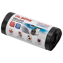 Мешки для мусора 20 л, черные, в рулоне 30 шт., ПНД, 8 мкм, 500х450 мм, LAIMA, 601376 в Казани Мешки для мусора 20 л, черные, в рулоне 30 шт., ПНД, 8 мкм, 500х450 мм, LAIMA, 601376