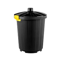 Мусорный бак с крышкой на колесах 105 л темно-серый 105 темно-серый в Казани