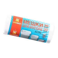 Мешки для мусора 30 л, белые, в рулоне 30 шт., ПНД, 5 мкм, 560х480 мм, Эконом, МЭ2585 (МНЭ 30-30б) в Казани Мешки для мусора 30 л, белые, в рулоне 30 шт., ПНД, 5 мкм, 560х480 мм, Эконом, МЭ2585 (МНЭ 30-30б)
