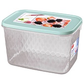 Контейнер для замораживания и хранения продуктов с декором Кристалл 1,7 л (голубой)