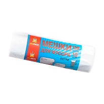 Мешки для мусора 120 л, белые, рулон 10 шт., ПНД, 12 мкм, 1100х690 мм, Эконом, МЭ2622 (МНЭ 120-10б) в Казани