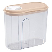 Ёмкость для сыпучих продуктов с дозатором 1 л (бежевый)