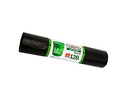 Мешки для мусора 120 л, серые, в рулоне 50 шт., ПНД, 16 мкм, 1100х700 мм, GRIFON, 101-015 в Казани