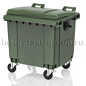 Контейнер для мусора 1100 л темно-зеленый