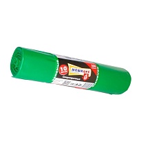 Мешки для мусора 300 л, зеленые, в рулоне 10 шт., ПВД 65 мкм, 1400х1000 мм, МЕШКОFF, 4922 в Казани