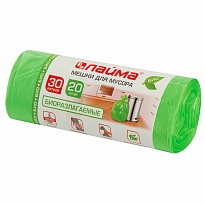 Мешки для мусора 30 л, биоразлагаемые, зеленые, в рулоне 20 шт., ПНД, 10 мкм, 600х500 мм, LAIMA, 601400 в Казани Мешки для мусора 30 л, биоразлагаемые, зеленые, в рулоне 20 шт., ПНД, 10 мкм, 600х500 мм, LAIMA, 601400