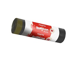 Мешки для мусора 30 л, с завязками, черные, в рулоне 20 шт., ПНД, 12 мкм, 560х530 мм, SIBIRSKAYA, 101-071 S в Казани