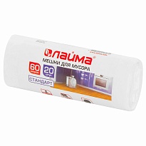 Мешки для мусора 60 л, белые, в рулоне 20 шт., ПНД, 7 мкм, 680х580 мм, LAIMA, 605539 в Казани Мешки для мусора 60 л, белые, в рулоне 20 шт., ПНД, 7 мкм, 680х580 мм, LAIMA, 605539