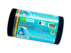 Мешки для мусора 100 л, черные, в рулоне 10 шт., ПВД, 70 мкм, 1000х600 мм, PREMIUM+, 1001076 в Казани Мешки для мусора 100 л, черные, в рулоне 10 шт., ПВД, 70 мкм, 1000х600 мм, PREMIUM+, 1001076