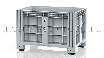 Контейнер iBox сплошной на ножках серый в Казани Контейнер iBox сплошной на ножках серый